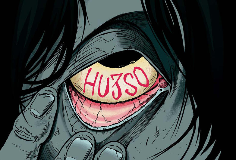 Branded postcard front. Traditional drawing and inks with digital color, 2025.