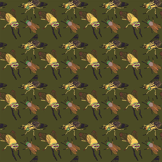 Sanguivorous Flies of North America Pattern, collection design. Digital, 2024.