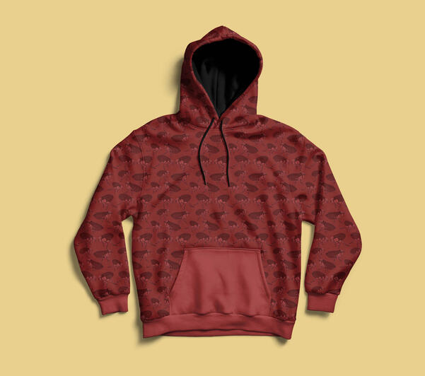 Flea Species Pattern hoodie, collection design. 2024.