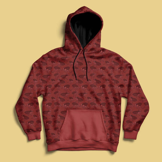 Flea Species Pattern hoodie, collection design. Digital, 2024.